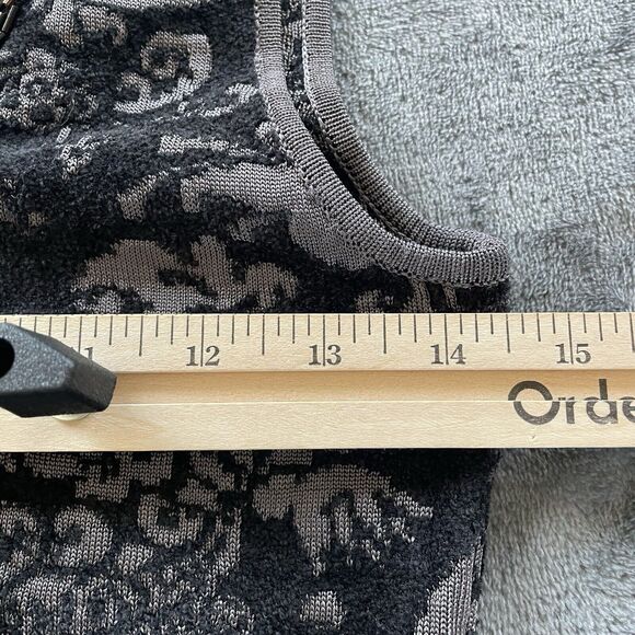 Free People Mini Dress Womens XS Black Starstruck Beaded Jacquard Bodycon - Picture 11 of 13